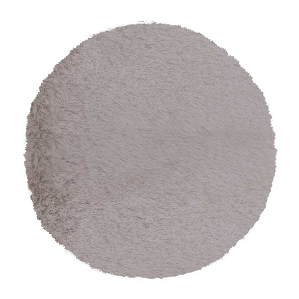 Στρογγυλό Χαλί Γούνινο (Φ160) Βιοκαρπέτ Krolik R05 L Grey