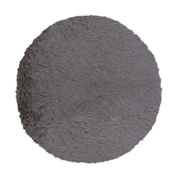 Στρογγυλό Χαλί Γούνινο (Φ160) Βιοκαρπέτ Krolik R04 D Grey