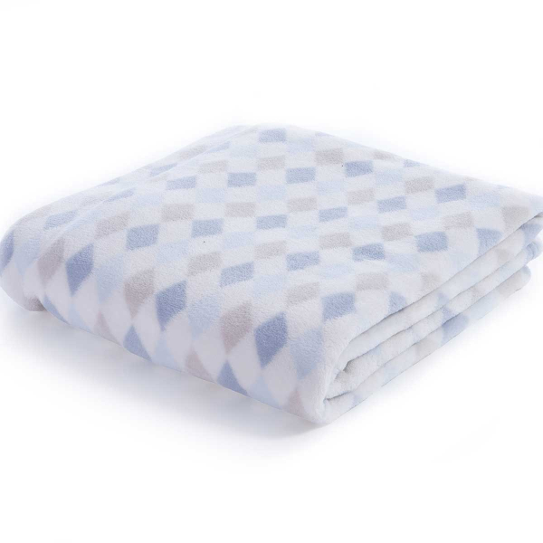 Κουβέρτα Fleece Κούνιας (110x150) Nef-Nef Homeware Baby Sweet Rhombus Blue