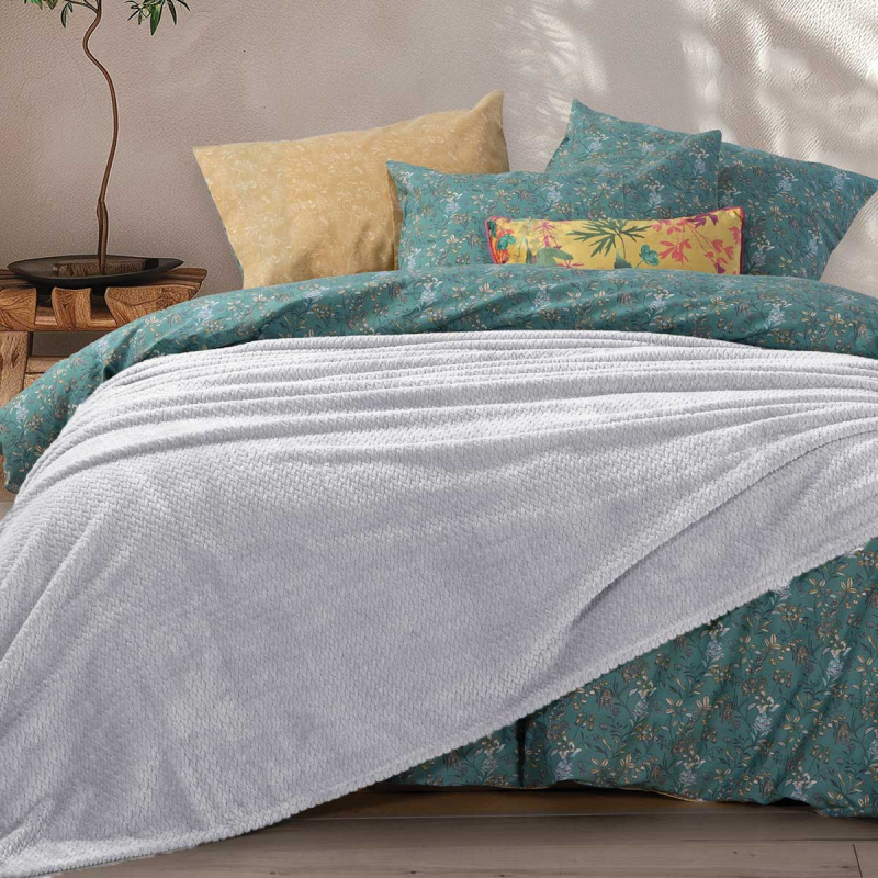 Κουβέρτα Fleece Μονή (160x220) Nef-Nef Homeware Worth Grey