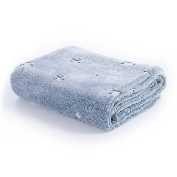 Φωσφοριζέ Κουβέρτα Fleece Κούνιας (110x150) Nef-Nef Homeware Baby Interstellar Denim