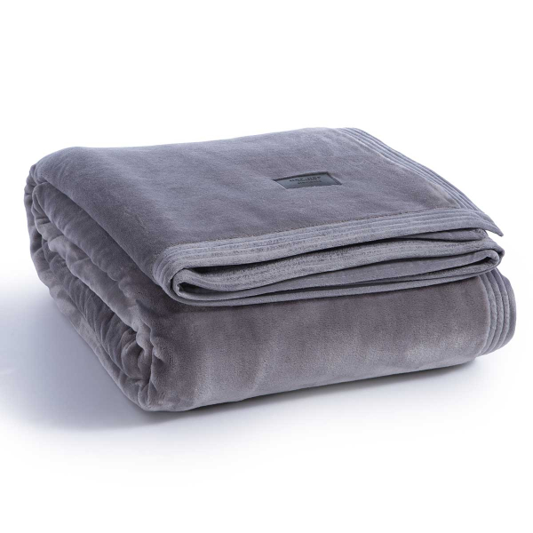 Κουβέρτα Βελουτέ Υπέρδιπλη (230x240) Nef-Nef Homeware Velosso Grey