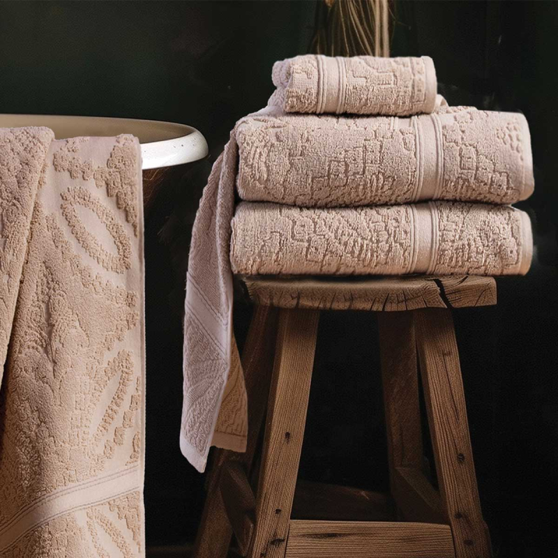 Πετσέτα Προσώπου (50x90) Nef-Nef Homeware Premium Louiza Beige 550gsm