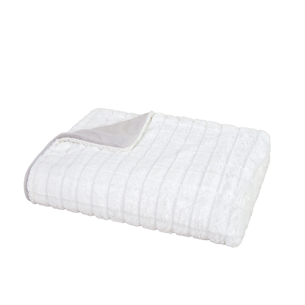 Γούνινη Κουβέρτα Καναπέ (130X170) Nima Weave Cream Home Λευκά Είδη Σαλονιού Κουβέρτες Spitishop