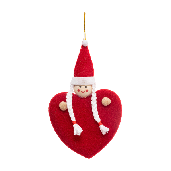 Στολίδι Χριστουγεννιάτικο (14εκ.) A-S Doll Heart 184251