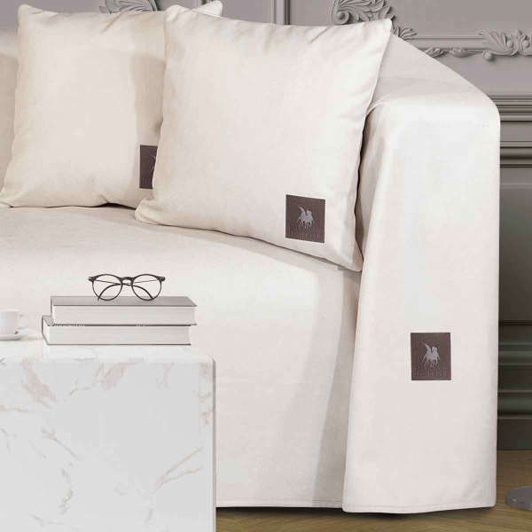 Αδιάβροχο Ριχτάρι Καναπέ Τριθέσιου (180x300) Greenwich Polo Club Premium 3924 Ivory