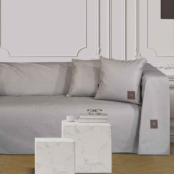 Αδιάβροχο Ριχτάρι Καναπέ Διθέσιου (180x250) Greenwich Polo Club Premium 3926 L.Grey