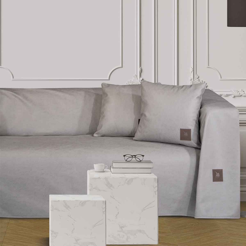 Αδιάβροχο Ριχτάρι Καναπέ Διθέσιου (180x250) Greenwich Polo Club Premium 3926 L.Grey