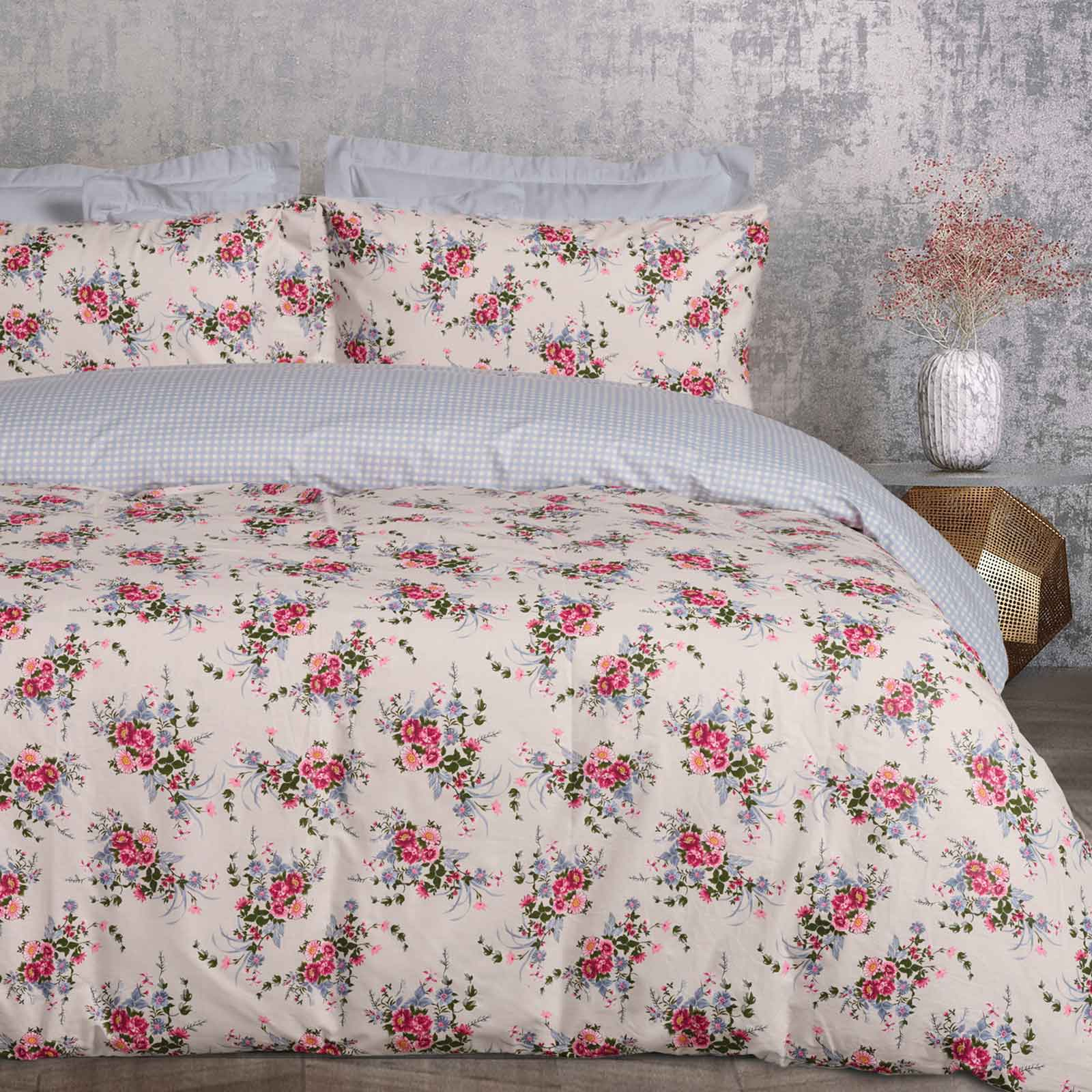 Das Home Παπλωματοθήκη Υπέρδιπλη (Σετ 220x240) 2 Όψεων Das Home Happy 9647