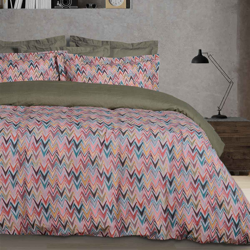 Παπλωματοθήκη Υπέρδιπλη (Σετ 220x240) 2 Όψεων Das Home Casual 5425