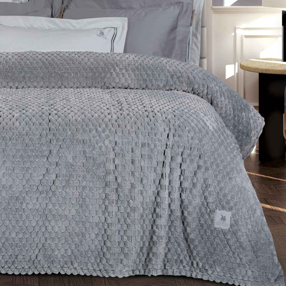 Κουβέρτα Fleece Υπέρδιπλη (220X240) Greenwich Polo Club Essential 3476 Grey Home Λευκά Είδη Κρεβατοκάμαρας Κουβέρτες Υπέρδιπλες Spitishop