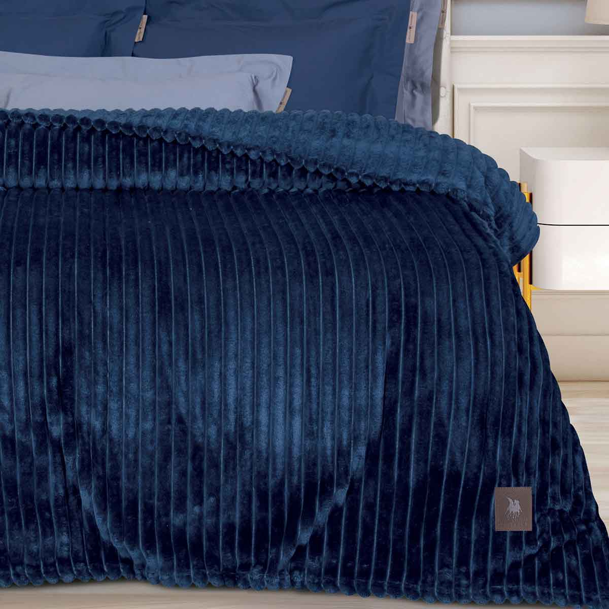 Κουβέρτα Fleece Υπέρδιπλη (220X240) Greenwich Polo Club Essential 3487 Blue Home Λευκά Είδη Κρεβατοκάμαρας Κουβέρτες Υπέρδιπλες Spitishop