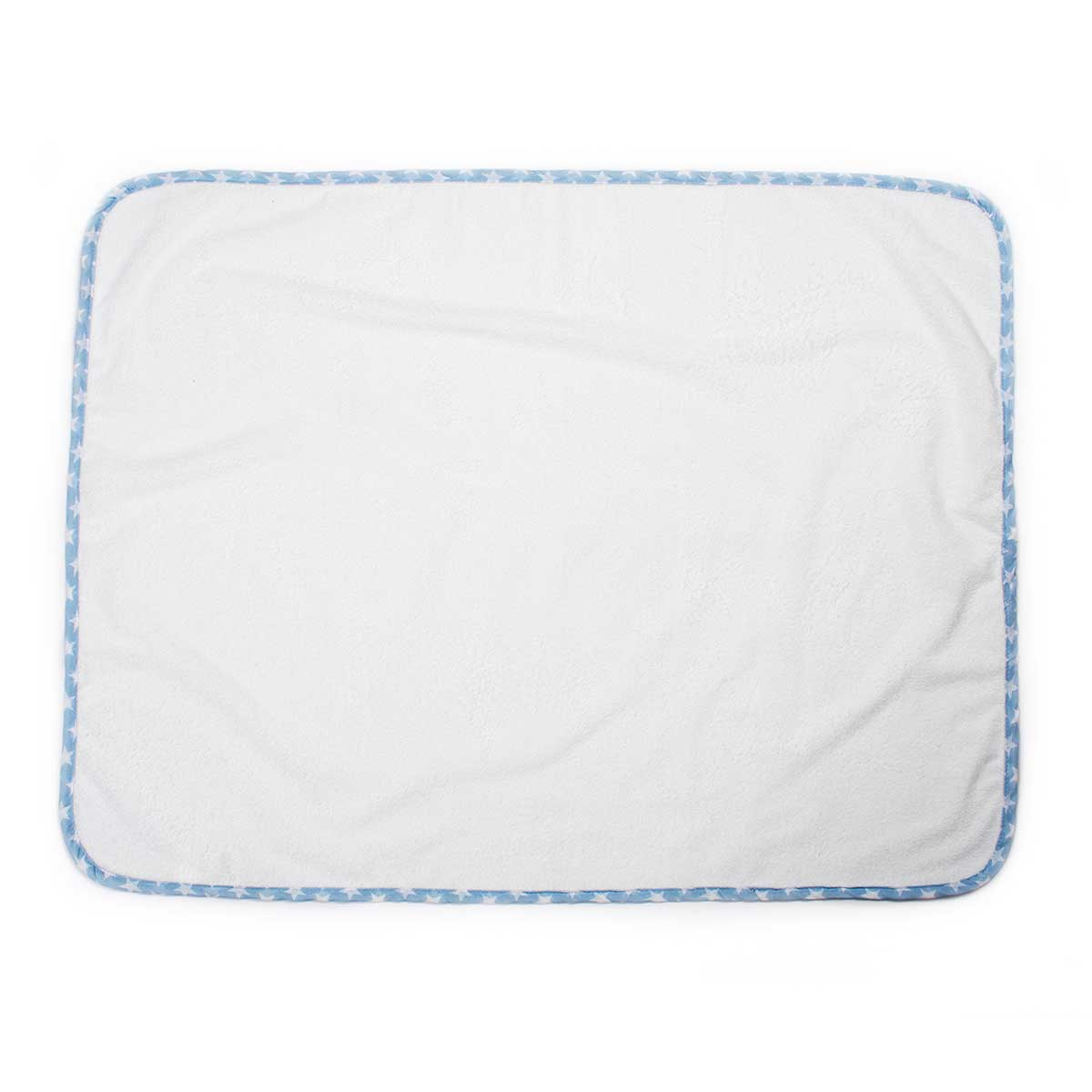 Dimcol Βρεφικό Σελτεδάκι (67x90) Dimcol Αδιάβροχο Stars 59 Λευκό/Σιελ