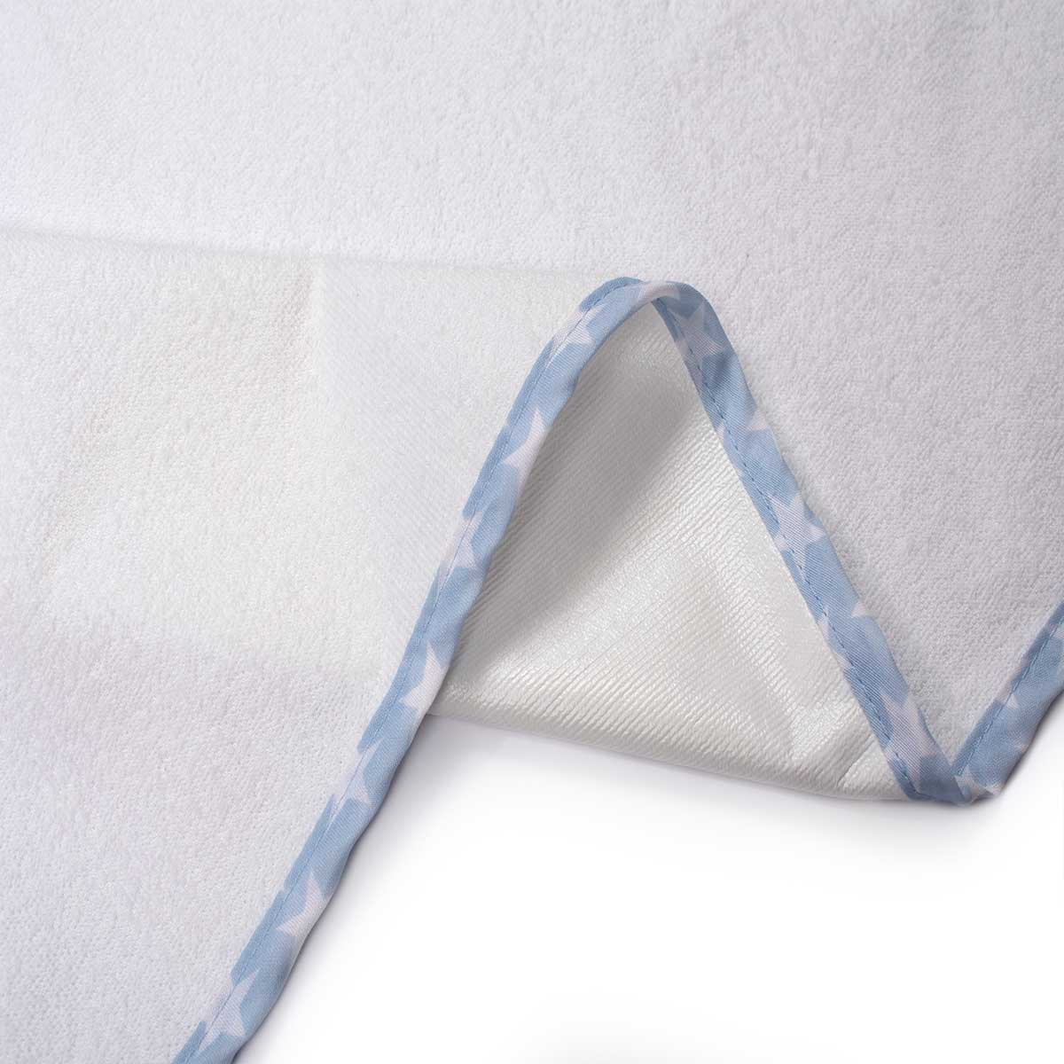 Βρεφικό Σελτεδάκι (67x90) Dimcol Αδιάβροχο Stars 59 Λευκό/Σιελ φωτογραφία