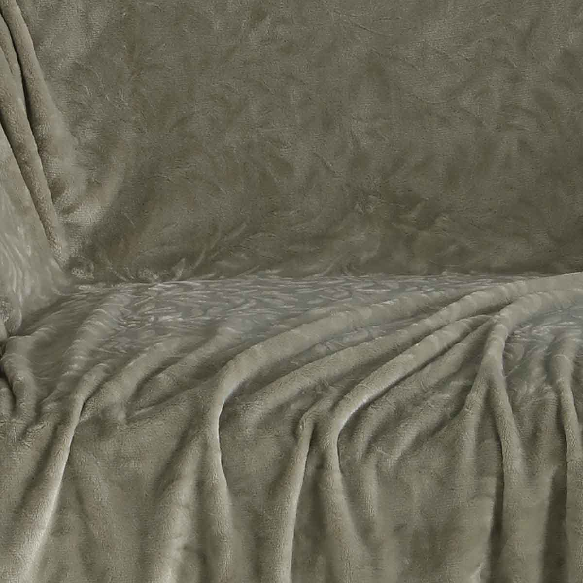 Ριχτάρι Καναπέ Διθέσιου Fleece (170X250) Melinen Aria Olive Grey Home Λευκά Είδη Σαλονιού Ριχτάρια Spitishop