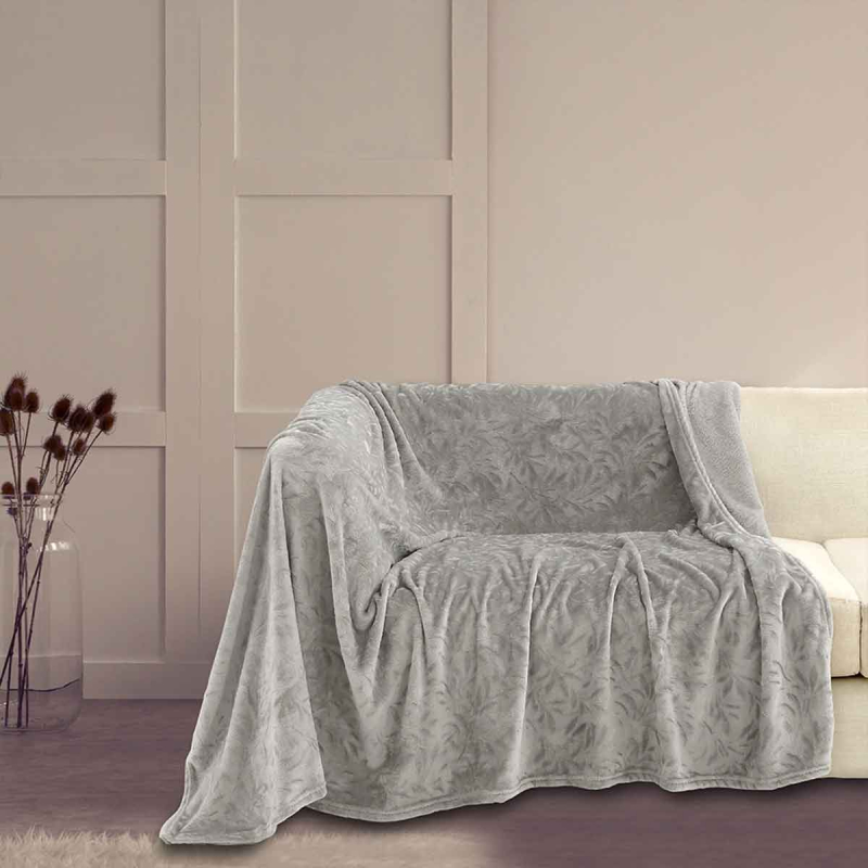 Ριχτάρι Καναπέ Διθέσιου Fleece (170x250) Melinen Aria Silver