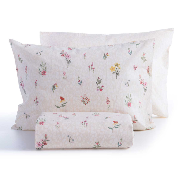 Παπλωματοθήκη Υπέρδιπλη (Σετ 240x230) 2 Όψεων Nef-Nef Homeware Smart Plant Ecru