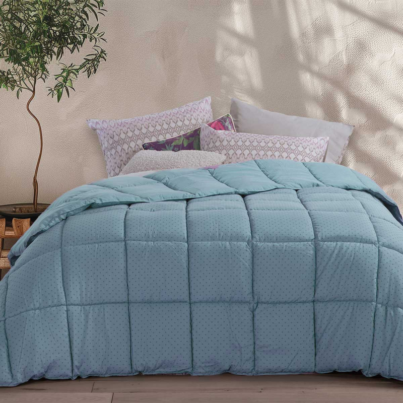 Πάπλωμα Υπέρδιπλο (240x220) 2 Όψεων Nef-Nef Homeware Colorfull Smoke Blue
