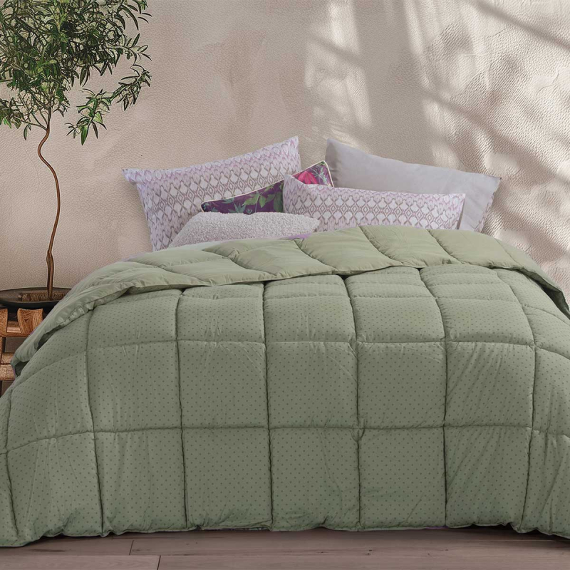 Πάπλωμα Υπέρδιπλο (240x220) 2 Όψεων Nef-Nef Homeware Colorfull Green