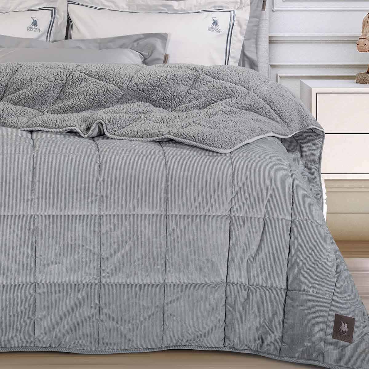Κουβερτοπάπλωμα Υπέρδιπλο (220X240) Greenwich Polo Club Essential 3480 Grey Home Λευκά Είδη Κρεβατοκάμαρας Παπλώματα Υπέρδιπλα Διπλά Spitishop