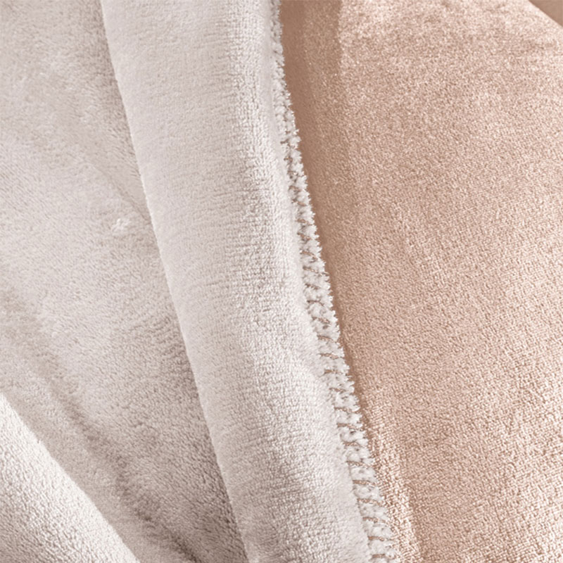 Κουβέρτα Fleece Υπέρδιπλη (220X240) + Διακοσμητική Μαξιλαροθήκη (Σετ) Guy Laroche Velvet Pudra Home Λευκά Είδη Κρεβατοκάμαρας Κουβέρτες Υπέρδιπλες 