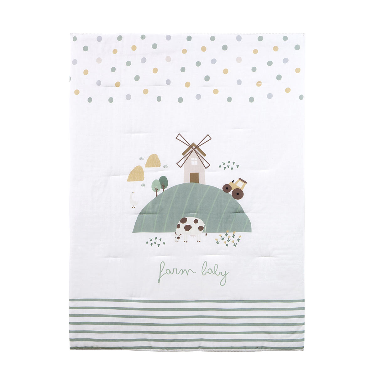 Κουβερλί Κούνιας (100X140) 2 Όψεων Nima Farm Baby Home Βρεφικά Προίκα Μωρού Spitishop