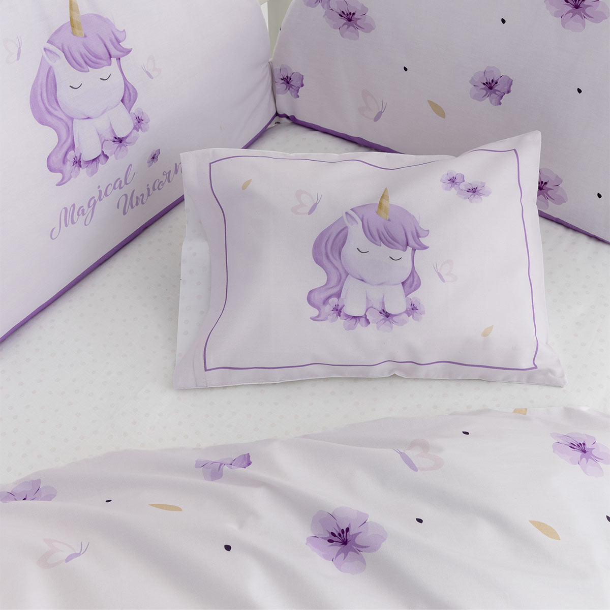 Κουβερλί Κούνιας (100X140) 2 Όψεων Nima Magical Unicorn Home Βρεφικά Προίκα Μωρού Spitishop