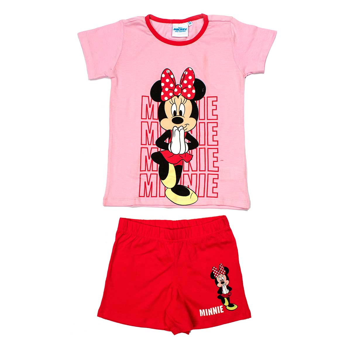 Πιτζάμα Παιδική Καλοκαιρινή Dimcol Minnie 48B Red No3 No3