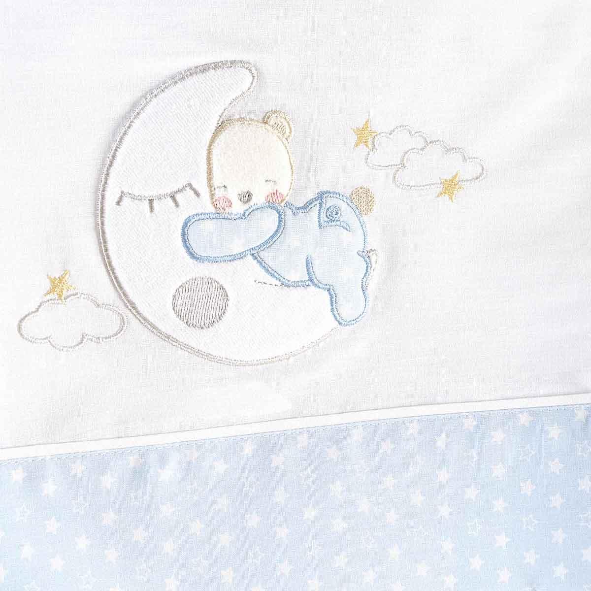 Σεντόνια Κούνιας (Σετ) Rythmos Moon Swing Ciel Home Βρεφικά Προίκα Μωρού Spitishop