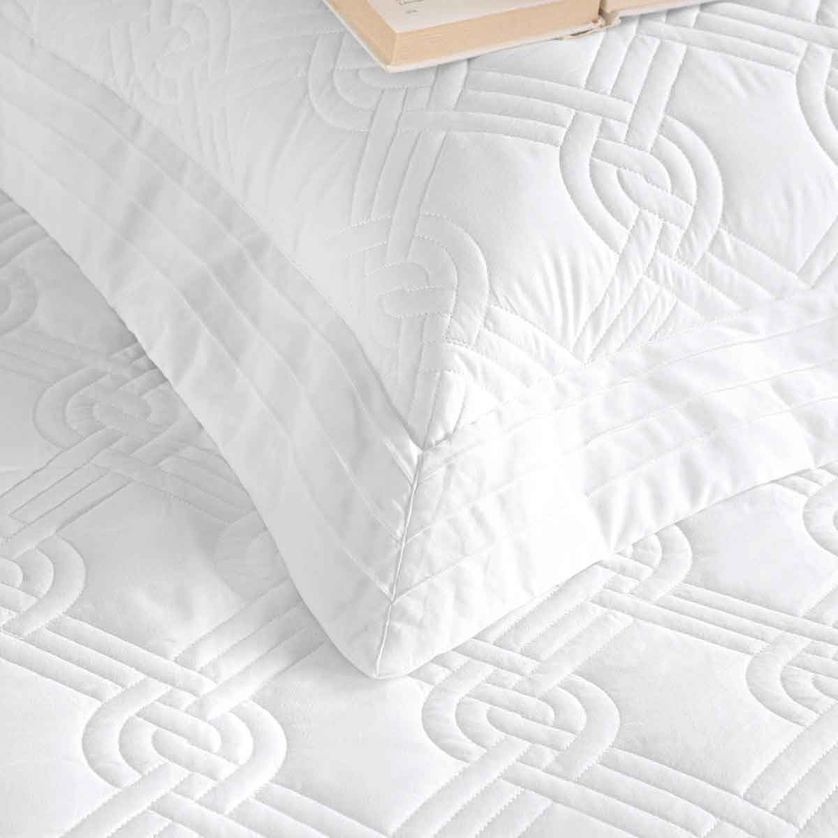 Νυφικό Κουβερλί (Σετ 235X250) Rythmos Reina White Home Λευκά Είδη Μόδα Γάμου Νυφικά Spitishop