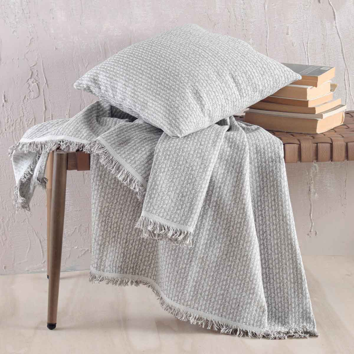 Rythmos Home Ριχτάρι Τριθέσιου Καναπέ (180x280) Rythmos Colin Grey