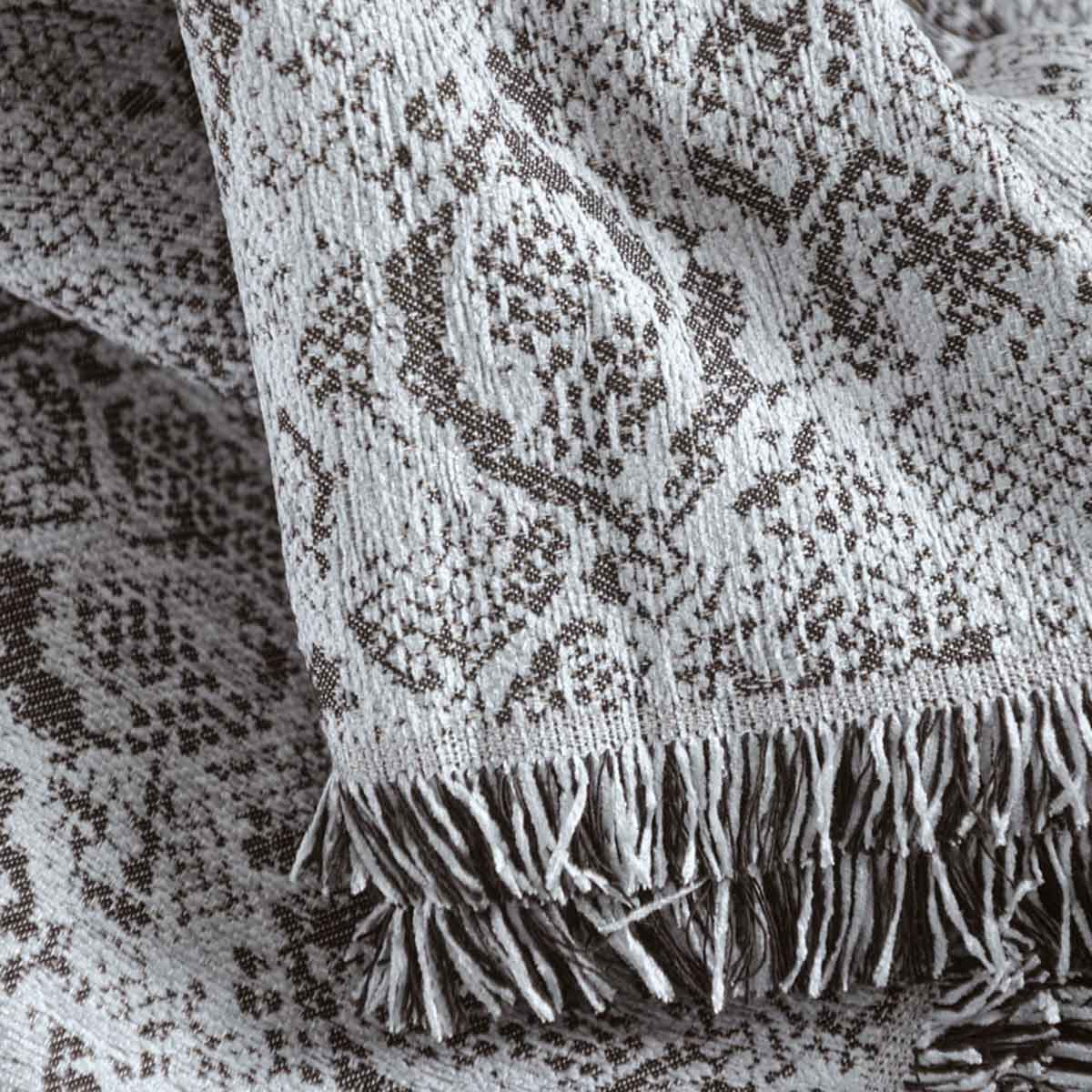 Ριχτάρι Πολυθρόνας (160X180) Rythmos Snake Grey Home Λευκά Είδη Σαλονιού Ριχτάρια Καναπέ Spitishop