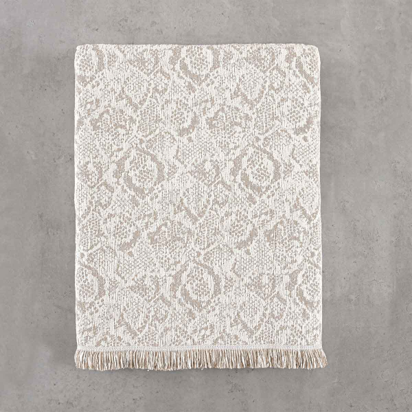 Ριχτάρι Καναπέ Τετραθέσιου (180x330) Rythmos Snake Ecru