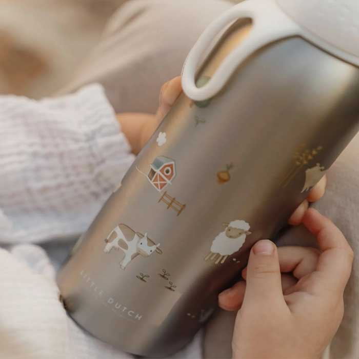 Παγούρι - Θερμός 350Ml με Καλαμάκι Little Dutch Farm Mep107458065399 Home Παιδικά Είδη Φαγητού & Αξεσουάρ Σερβιρίσματος Spitishop