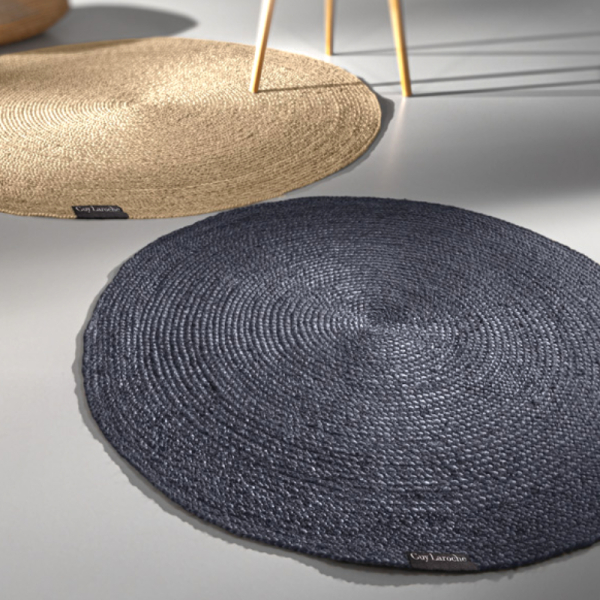 Στρογγυλό Χαλί Καλοκαιρινό (Φ150) Guy Laroche Native Anthracite