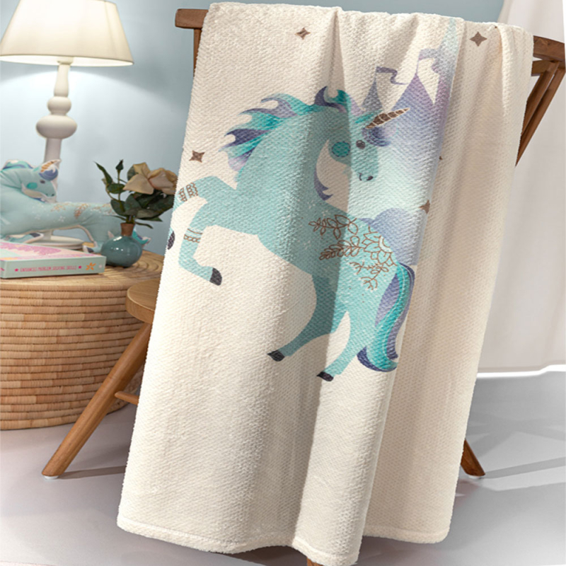 Κουβέρτα Fleece Μονή (160x220) Saint Clair Ultra Soft Pinto Aqua