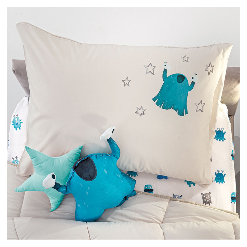 Παιδική Μαξιλαροθήκη (50x70) Saint Clair Monsters Blue