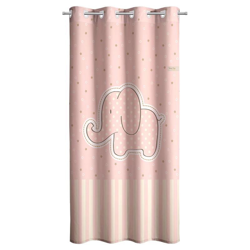 Παιδική Κουρτίνα (160x250) Με Τρουκς Saint Clair Africa Pink