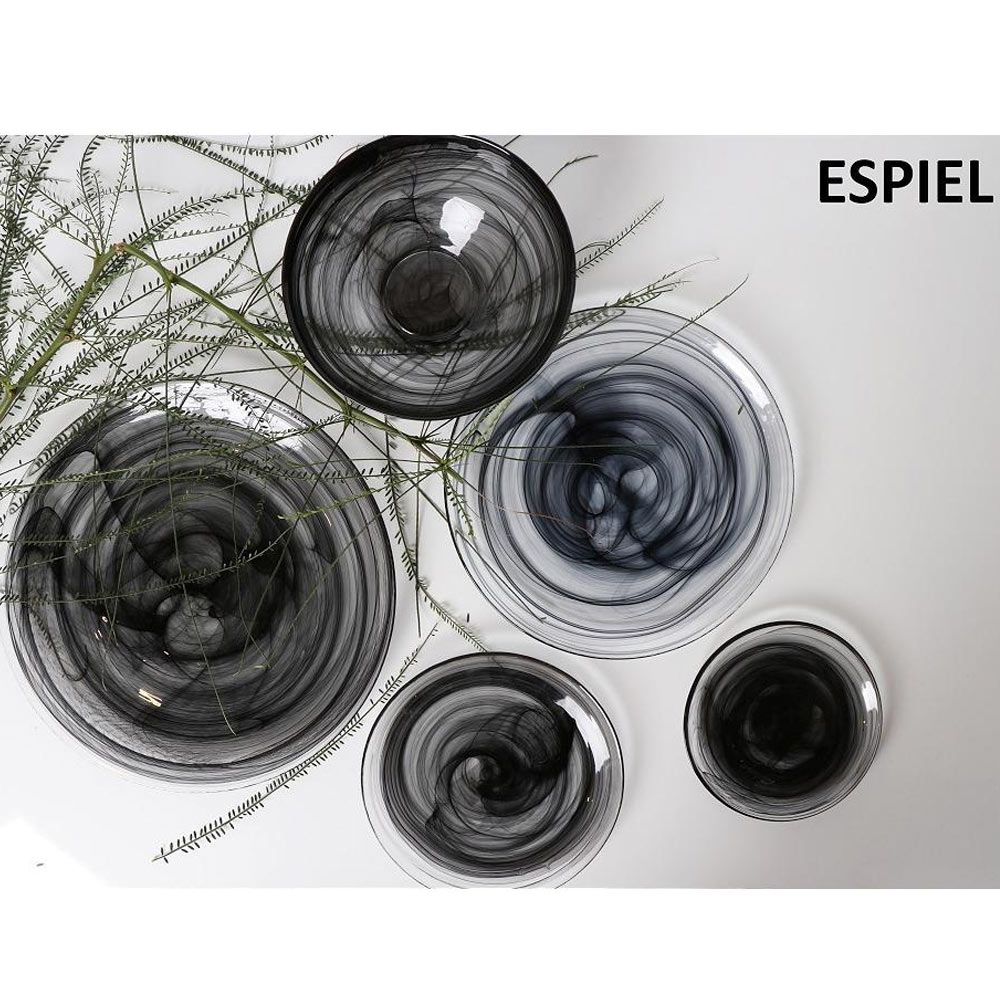 Πιατέλα Σερβιρίσματος Οβάλ (27X14) Espiel Atlas Alabaster Black Hor1023K6 Home Είδη Spitishop