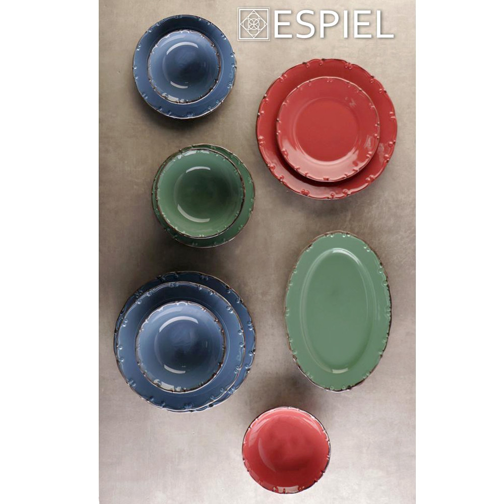 Πιατέλα Σερβιρίσματος Οβάλ (30X20) Espiel Liana Green Tlu160K6 Home Είδη Spitishop