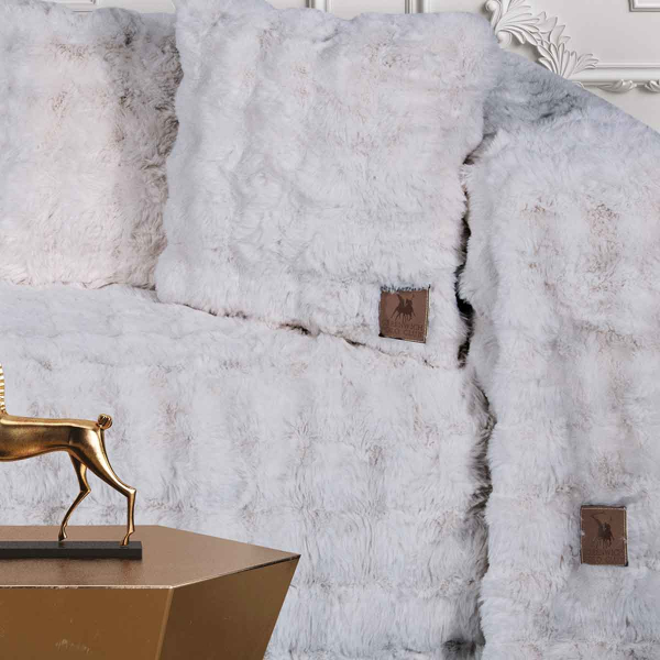 Ριχτάρι Καναπέ Διθέσιου Γούνινο (180x250) Greenwich Polo Club Premium 3937 Grey