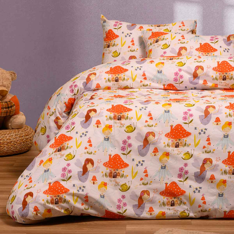 Σεντόνι Ημίδιπλο Με Λάστιχο + Μαξιλαροθήκη (Σετ) Melinen Magic Peach