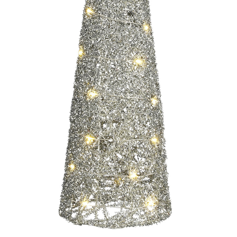Χριστουγεννιάτικο Δεντράκι με Led (Φ16) Edelman Cone Silver 1162502 Home Χριστουγεννιάτικα Διακοσμητικά Φως Spitishop