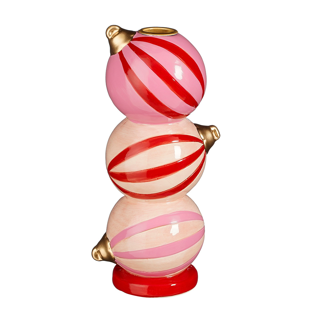 Edelman Χριστουγεννιάτικο Κηροπήγιο (Φ9.5x20) Edelman Candleholder Pink 1164287