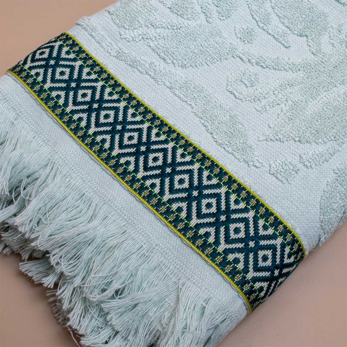 White Fabric Πετσέτα Σώματος (70x140) White Fabric Lorrie Green 500gsm