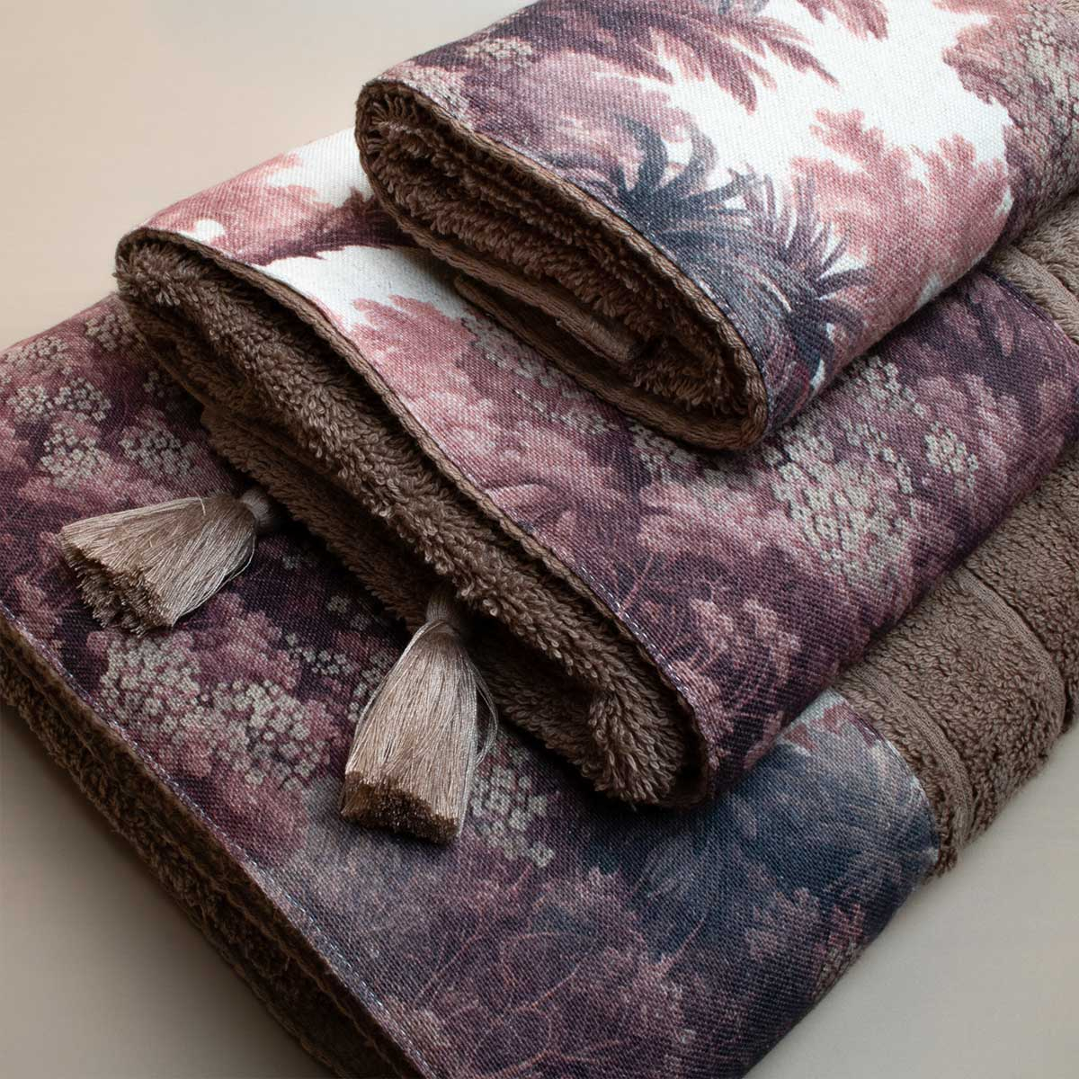 Πετσέτες Μπάνιου (Σετ 3Τμχ) White Fabric Betsy Brown 500Gsm Home Λευκά Είδη Spitishop