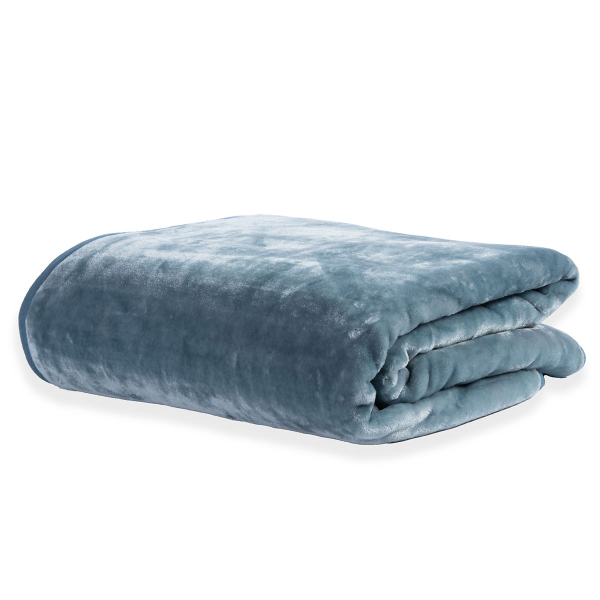 Κουβέρτα Βελουτέ Μονή (170x220) Nef-Nef Homeware Loft Smoke Blue-1207