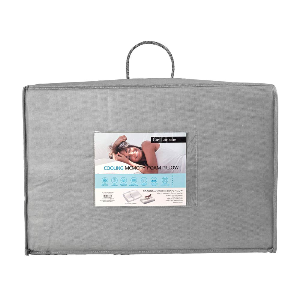 Μαξιλάρι Ύπνου Ανατομικό Μέτριο (40X60) Guy Laroche Cooling Anatomic Memory Foam Home Λευκά Είδη Κρεβατοκάμαρας Μαξιλάρια Spitishop