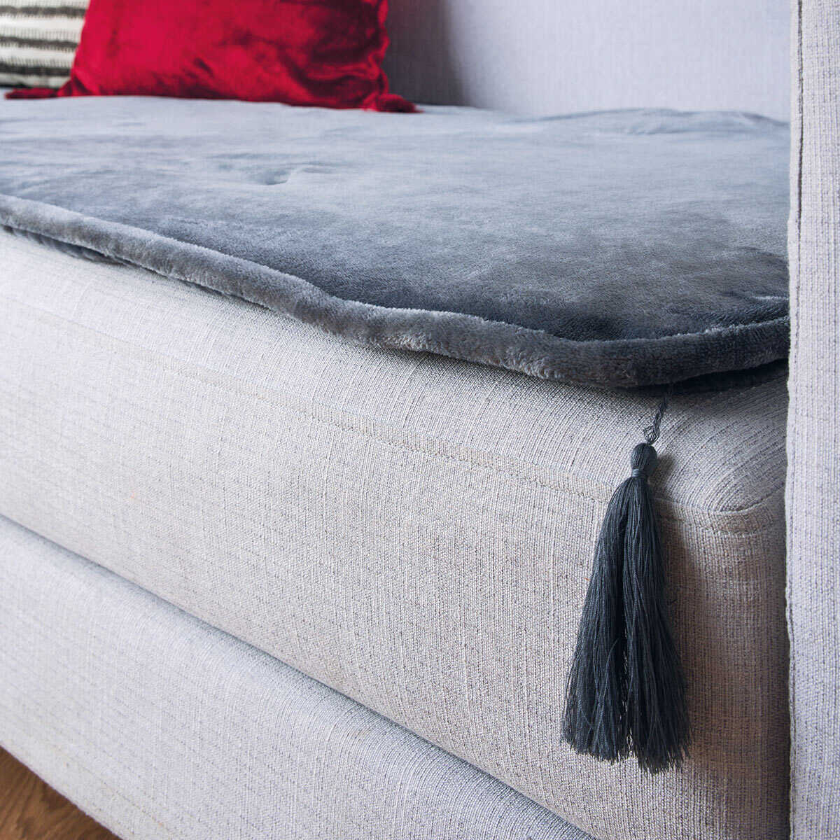 Ανώστρωμα Καναπέ (75X190) Kentia Stylish Ivanna 24 Dark Grey Home Λευκά Είδη Σαλονιού Ανωστρώματα Spitishop