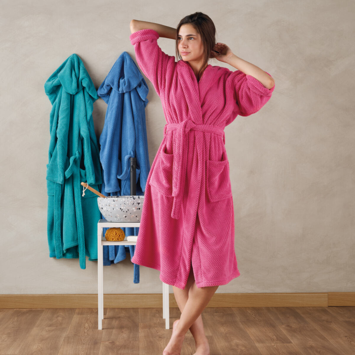 Kentia Μπουρνούζι Kentia Loft Jump 14 Pink MEDIUM MEDIUM